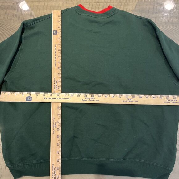 Pullover Christmas Sweater Sweat Shirt Grandma size 2X Holiday Morning Sun Green - Picture 9 of 9